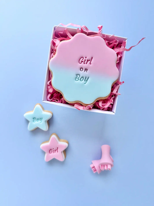 Danis Drip Mikro Stempel cookie cutter baby girl boy