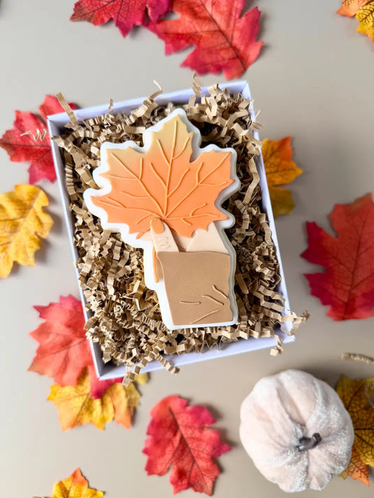 Hand mit Blatt – Cookie Cutter & Stempel