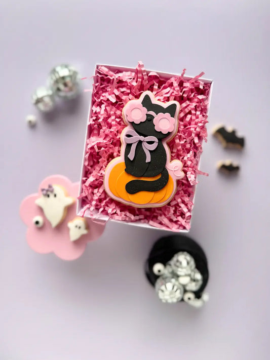 Halloween Katze mit Brille – Cookie Cutter & Stempel