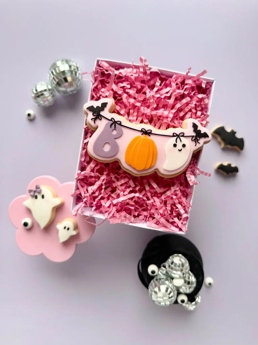 Halloween BOO-Girlande – Cookie Cutter & Stempel