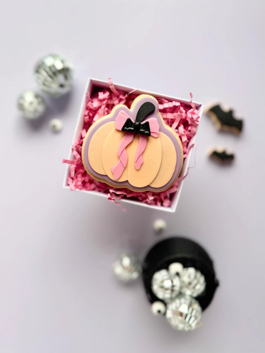 Kürbis mit Schleife – Cookie Cutter & Stempel