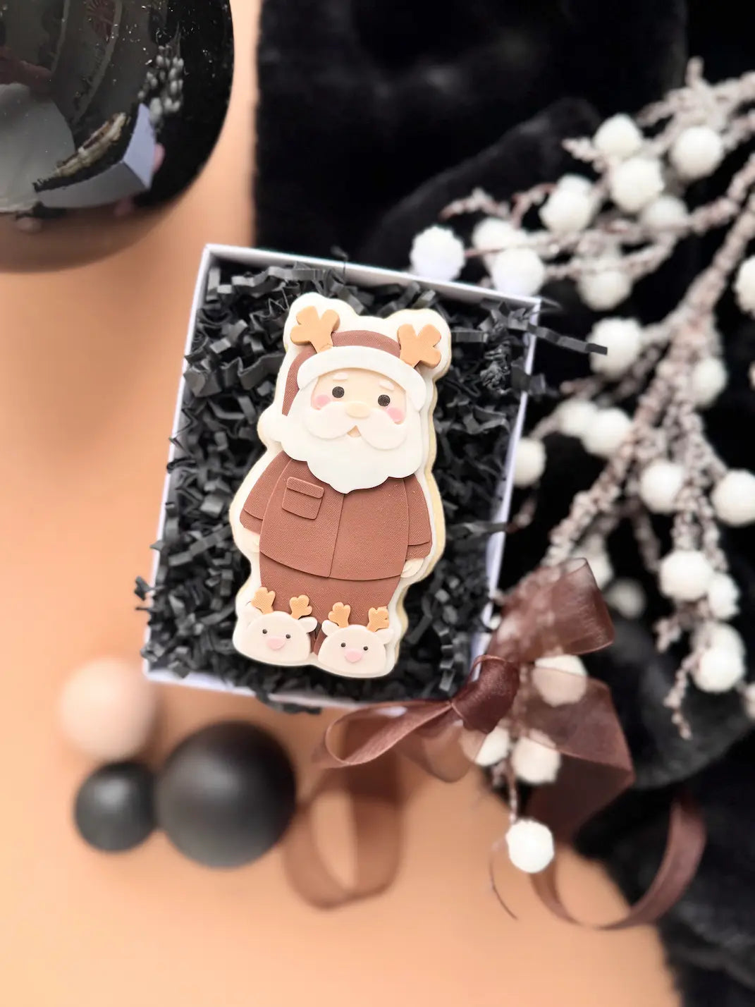 Santa im Pyjama STL-Datei für Cookie Cutter und Stempel zum 3D-Druck – Danis Drip
