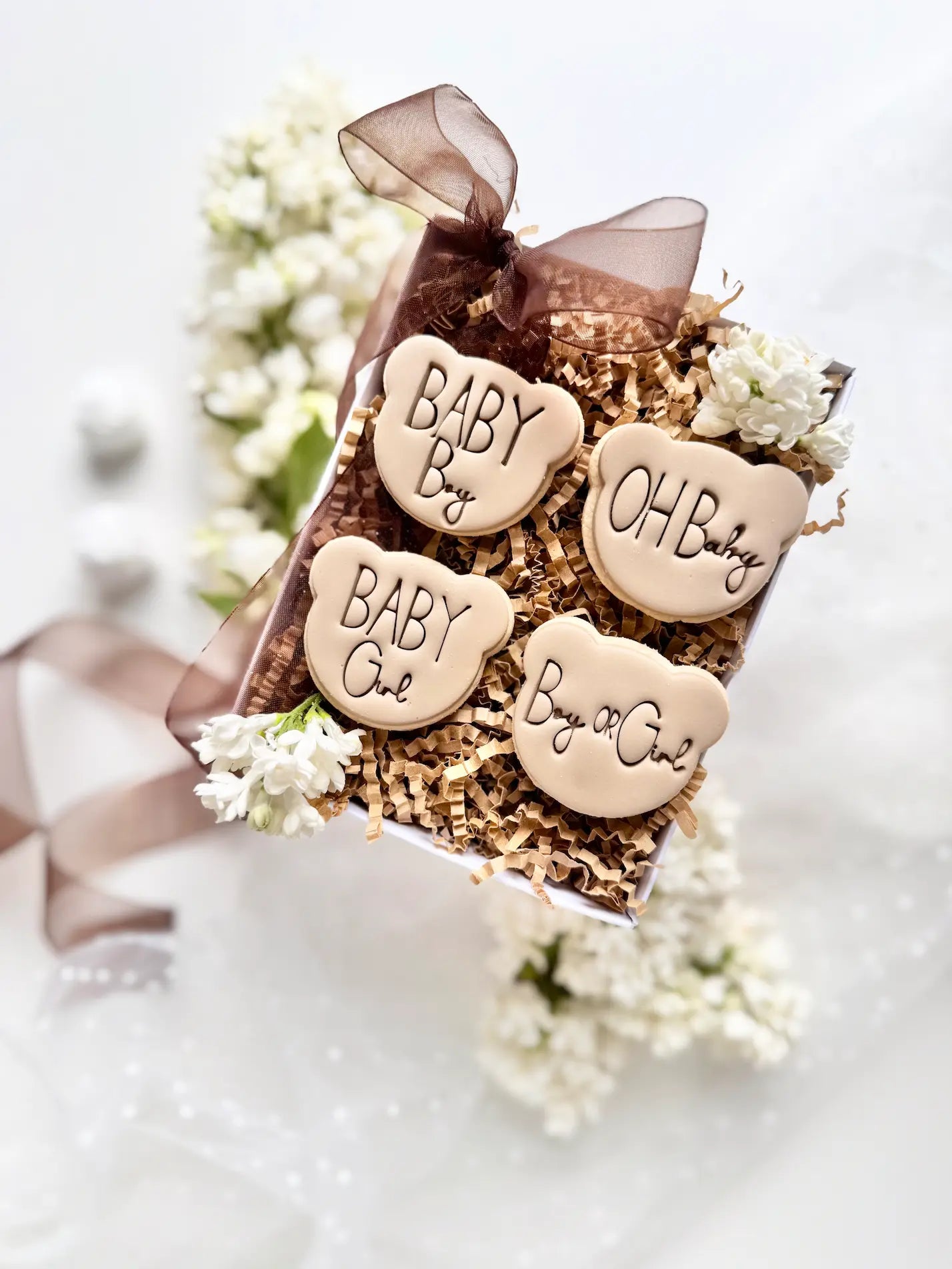 Bärenkopf – Basic Cookie Cutter & Stempel (Baby Sprüche wählbar: Boy or Girl, Oh Baby, Baby Boy, Baby Girl)