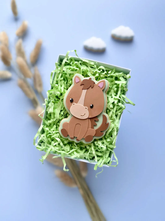 Pferd Kindergeburtstag cookie cutter dnais drip kekse