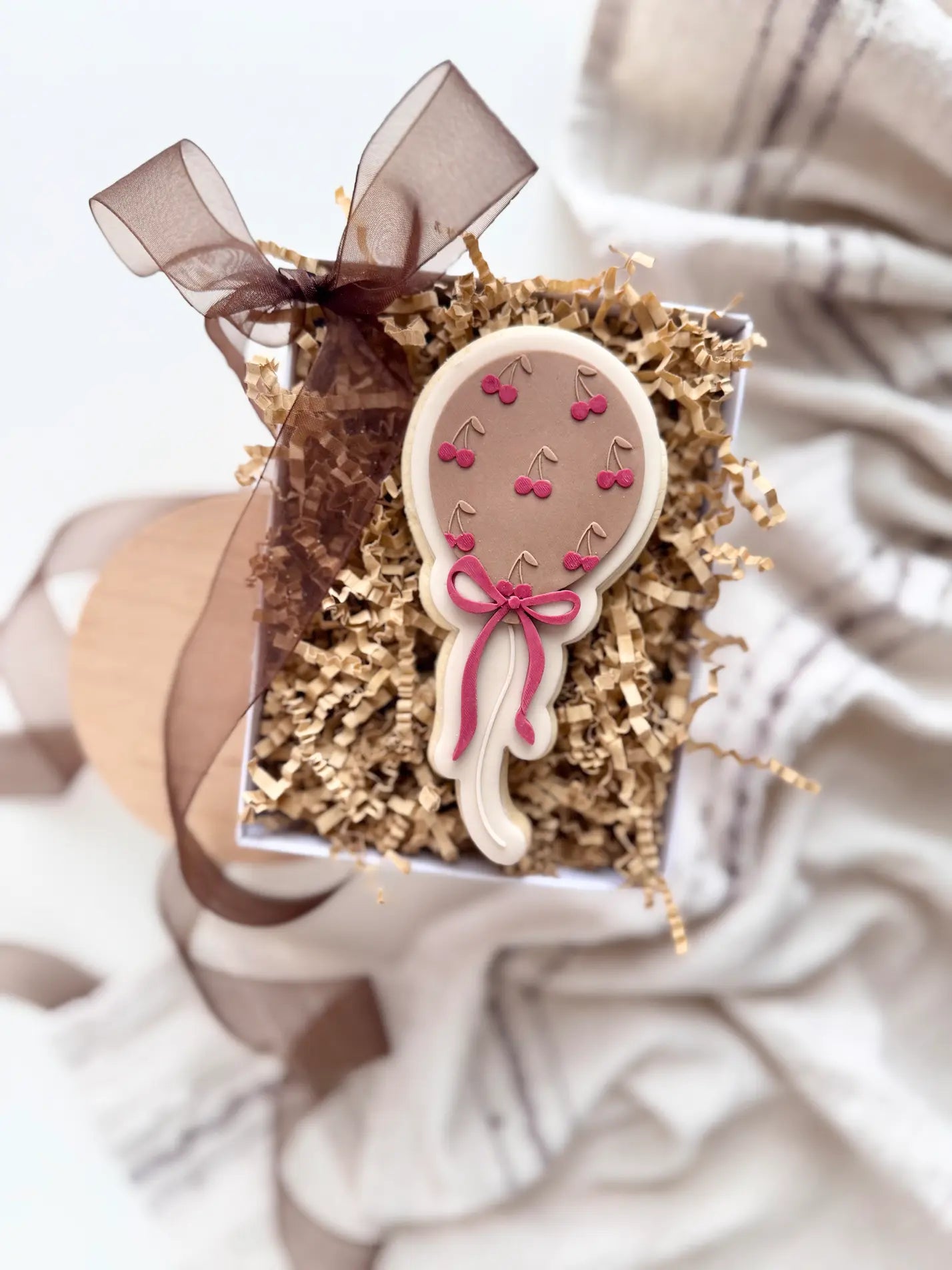 danis drip Luftballon mit Kirschen Muster – Cookie Cutter & Stempel (All Over Print Design) debosser embosser birthday party