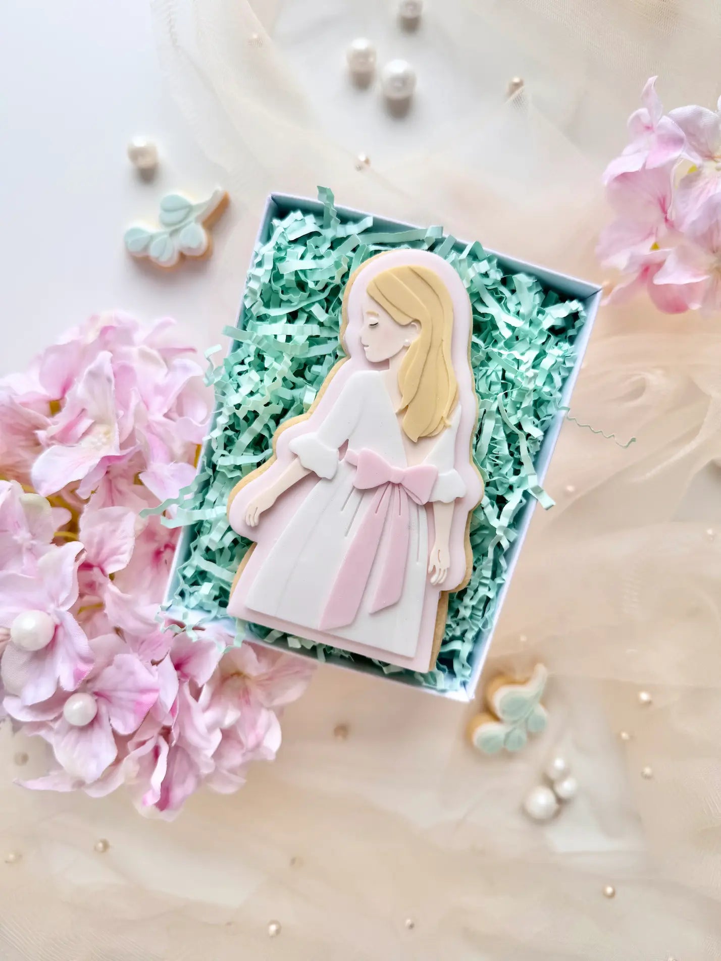 danis drip klieg schleife cookie cutter fondantkekse backen debosser embosser konfirmation kommunion glaube jesus religion