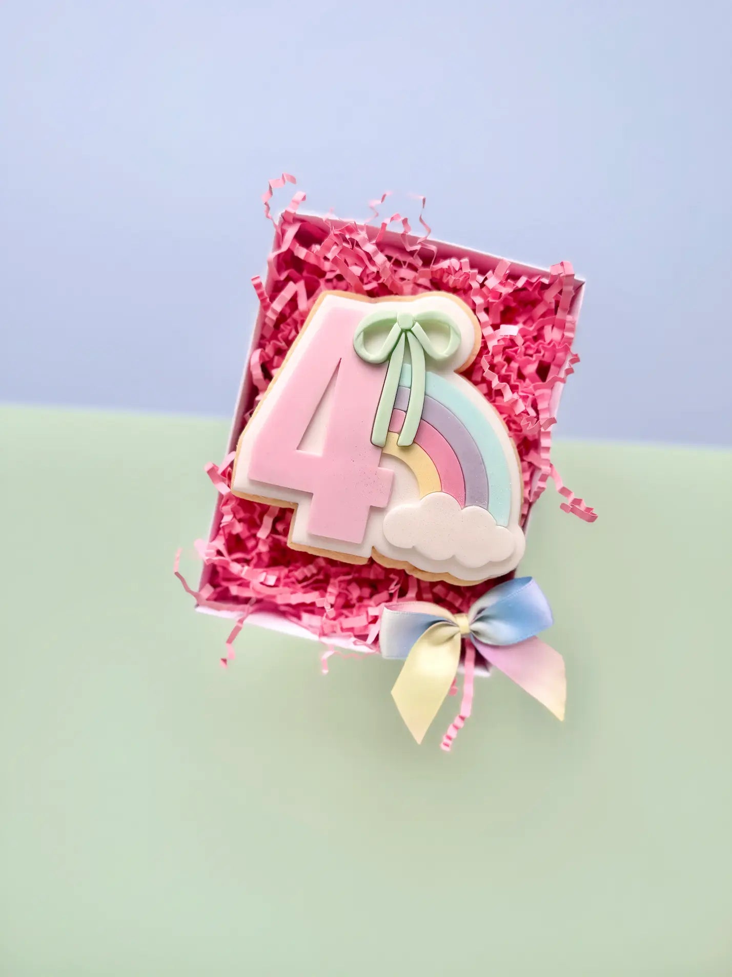danis drip zahl 4 der Geburtstag Kindergeburtstag Regenbogen schleife bow cookie cutter embosser debosser