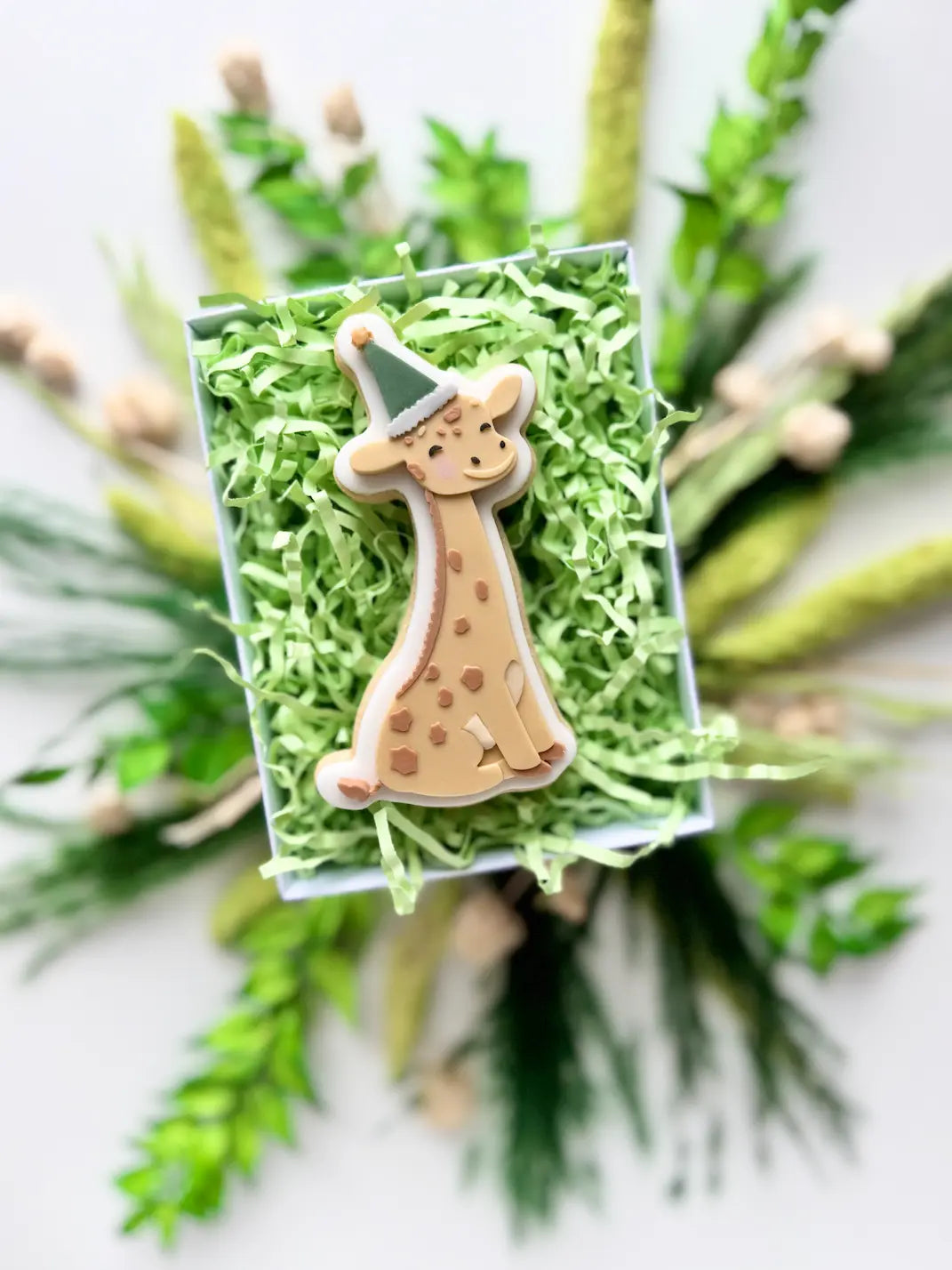 giraffe mit Partyhut elefant mit Luftballon Dschungel safari Leo danis drip cookie cutter embosser debosser fondant ausstecher