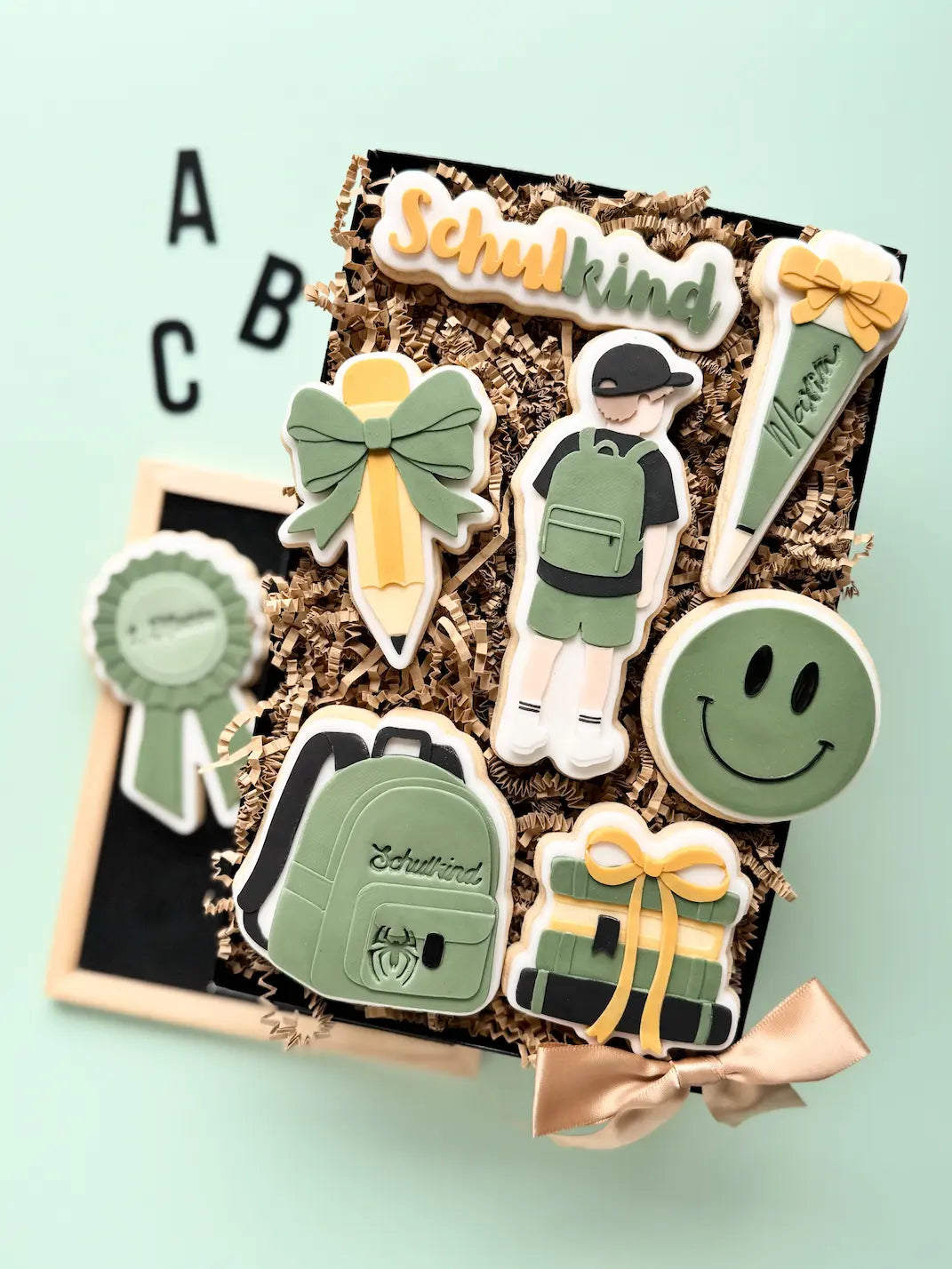 einschulung Schulkind danis drip cookie cutter fondant keksen debosser embosser schultüte 