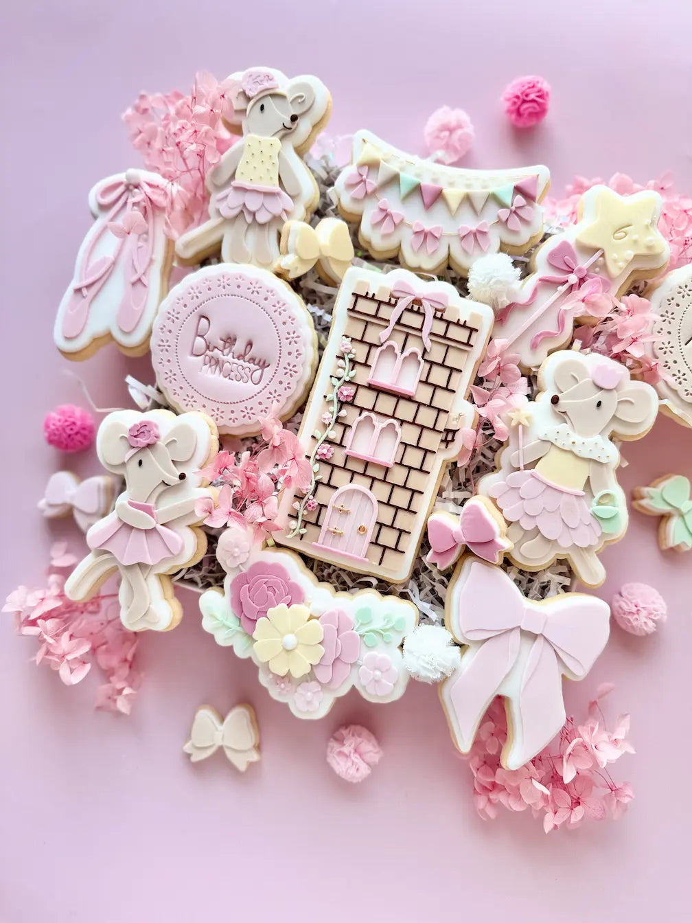 Spitzendeckchen Birthday Princess STL-Datei – Motivansicht 2 für Cookie Cutter und Stempel – Danis Drip