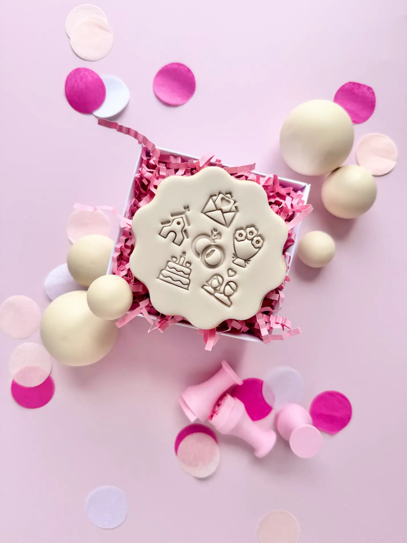 danis dripMikro-Stempel-Set – Hochzeitssymbole (für Fondant, Keksteig & mehr)