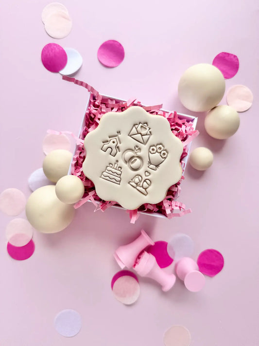 danis dripMikro-Stempel-Set – Hochzeitssymbole (für Fondant, Keksteig & mehr)