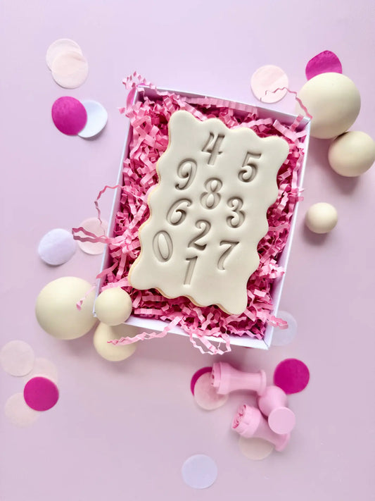 Danis DripMikro-Stempel-Set Zahlen 0–9 – Embosser (Prägestempel für Fondant & Keksteig)