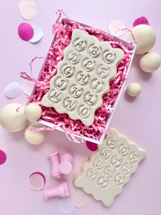 Danis DripMikro-Stempel-Set – Alphabet A–Z (für Fondant, Keksteig & Modelliermasse)