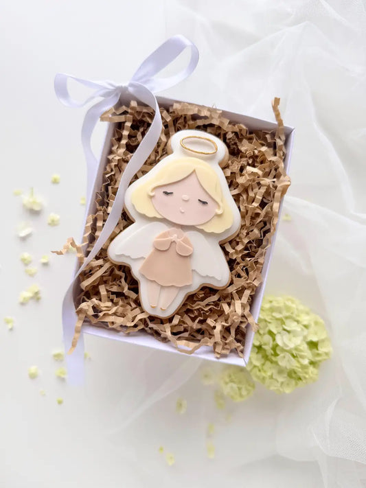 Engelsmädchen – Cookie Cutter & Stempel für Taufe, Weihnachten & Himmelsfeste