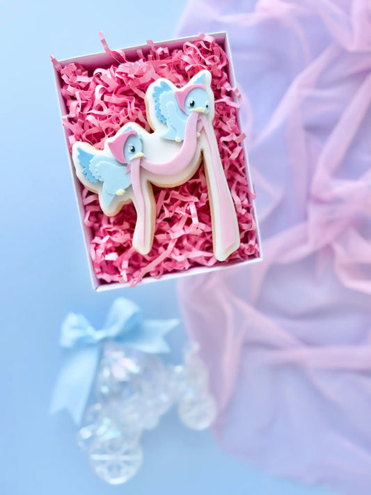 Prinzessinnen-Banner mit Vögelchen – Cookie Cutter & Stempel für Geburtstage, Taufen & Märchenmotive
