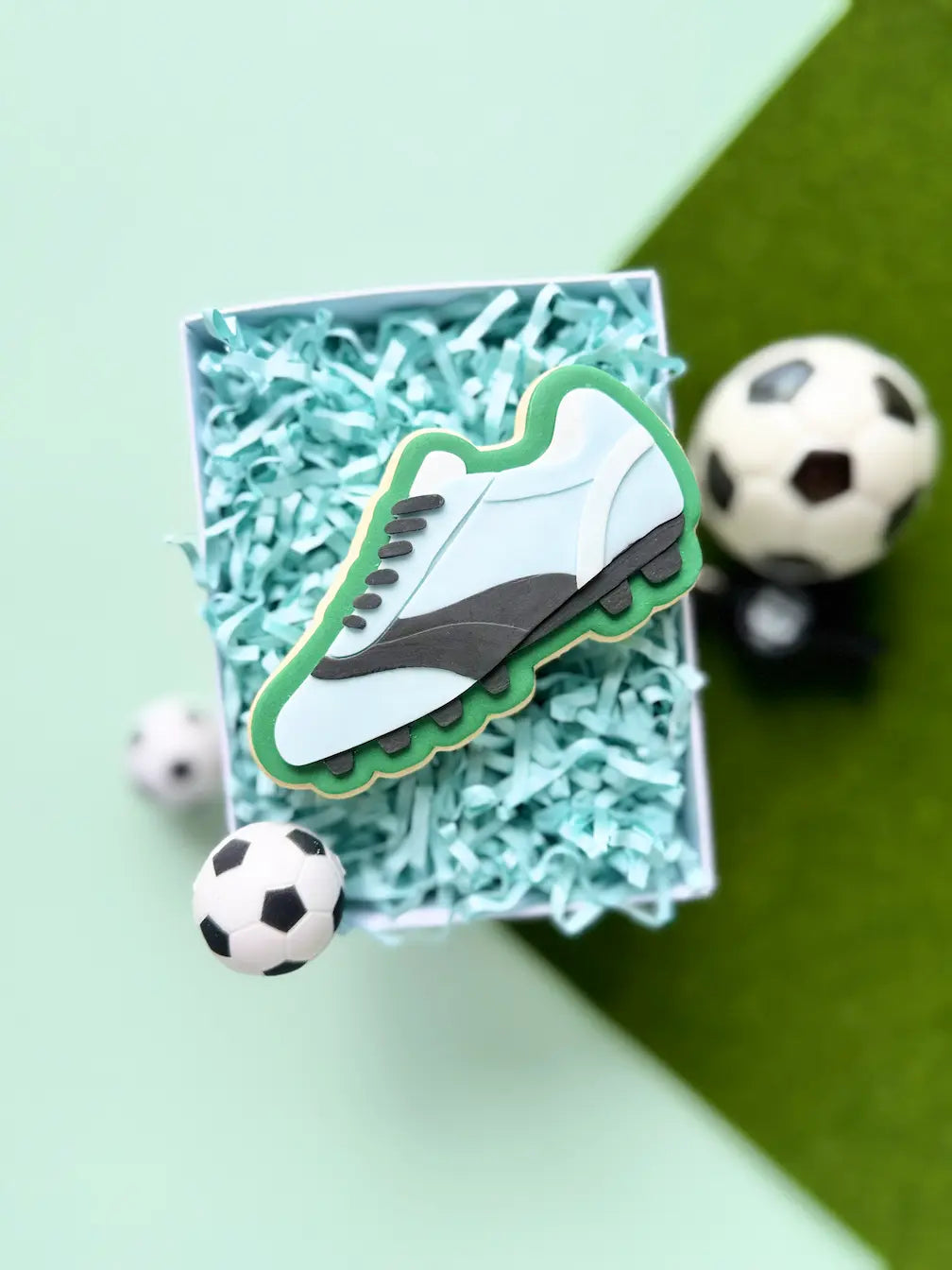 danis drip cookie cutter ausstecher wm weltmeisterschaft World Cup fußball fußballfeld socker messi ronaldo tor goal pokal winner germany deutschland flagge flag nike Adidas shoe 