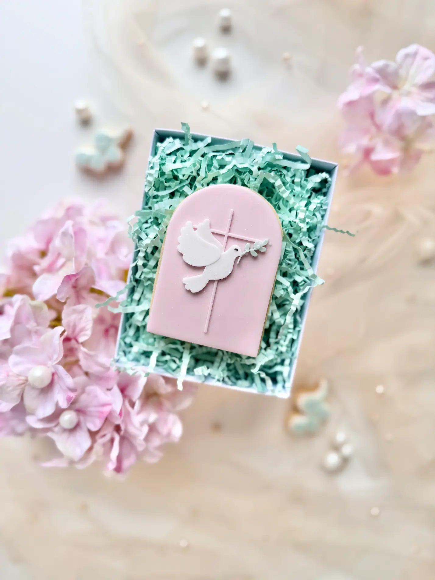 danis drip cookie cutter freeze taube Mistelzweig ausstecher fondant backen jesus gott religion kommunion konfirmation