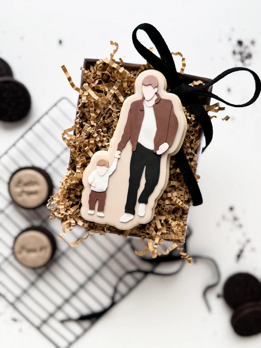 danis drip cookie cutter stempel ausstecher vadertag sneakerhead sneaker dad Jordan air  father and son daughter team family debosser embosser