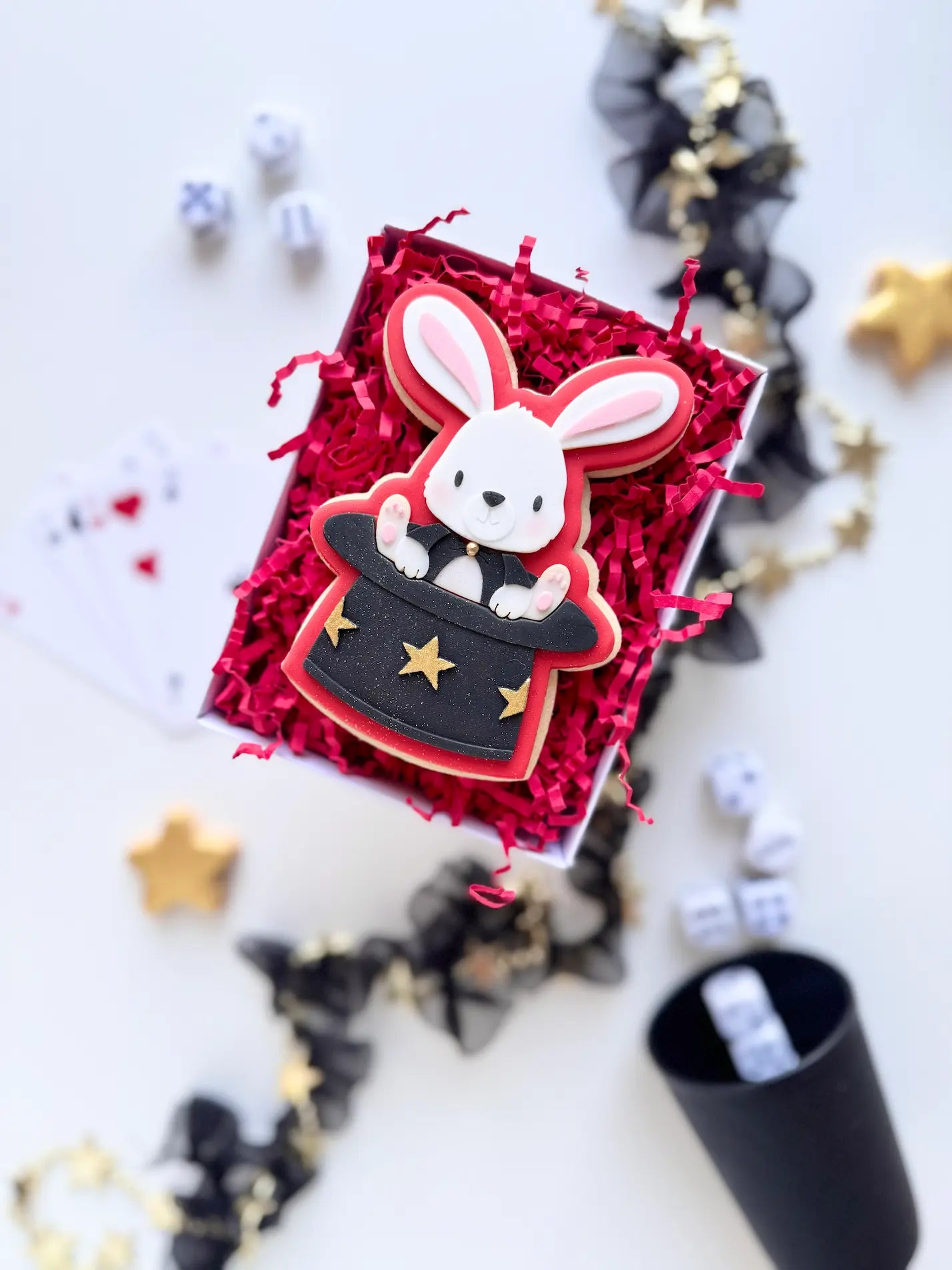 danis drip cookie cutter stempel spielkarten zauberei magic debosser embosser hase im hut
