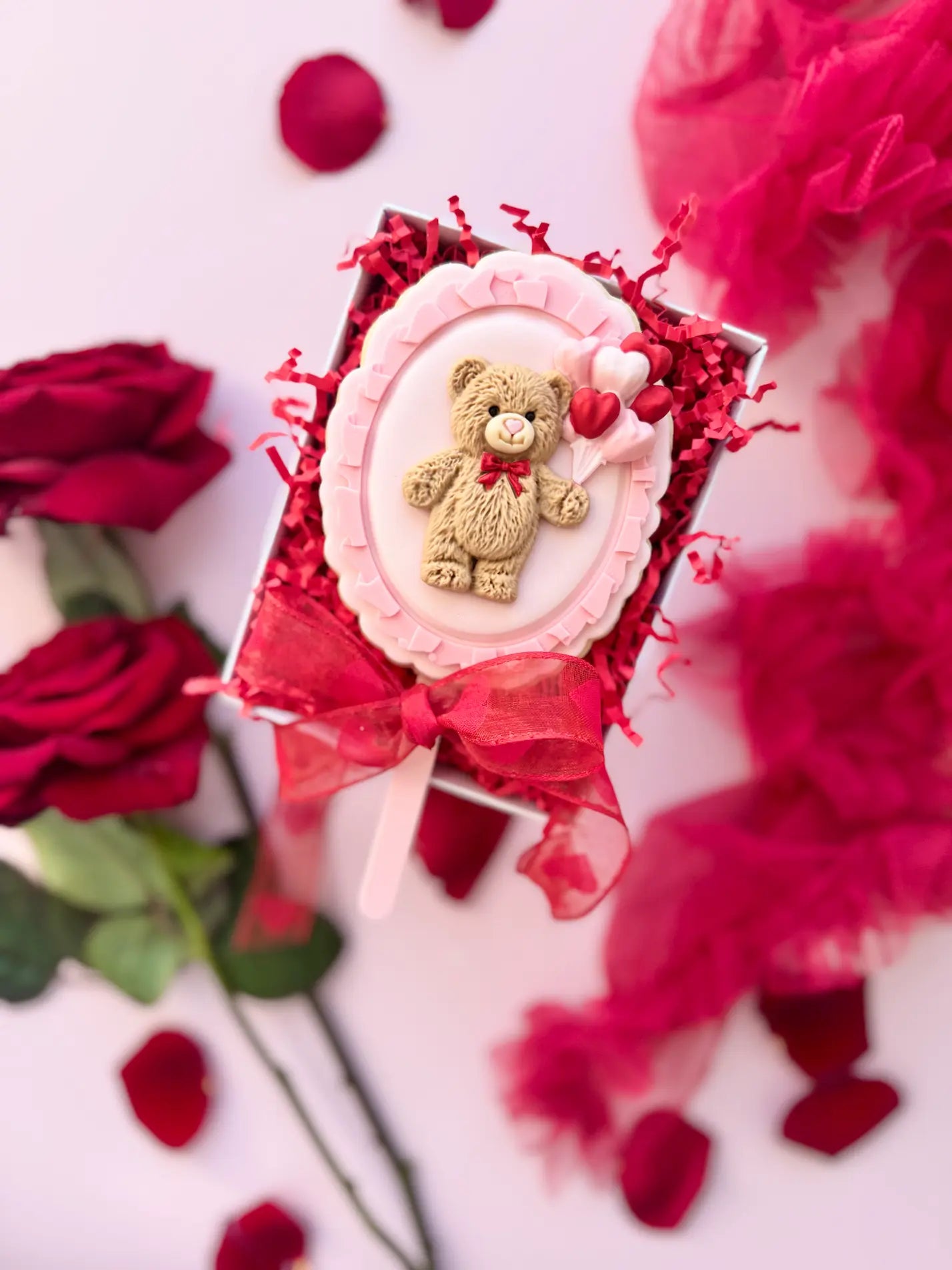 silikonform Teddybär mit Herzchen danis drip fondant valentinstag liebe love